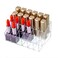 24 Spaces Lipstick Holder, Clear Acrylic Lipgloss Lipstick Organizer and Cosmetic Case Display Rack, Makeup Organizer for Lip Gloss Brushes Bottles More(6x4 Arrangement)