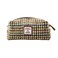 Harris Tweed Wool Cosmetic Bag, Large Capacity Scottish Tartan Handmade Makeup Organizer, Stain-Resistant Travel Toiletry Pouch for Women (Mint Green)