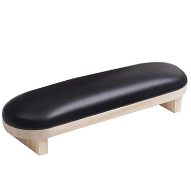 TANG SONG 1 Pcs Sponge Manicure Hand Rest Pillow Wooden Nail Stand Hand Holder Nail Table Manicure Armrest Cushion (Black)