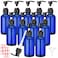 Tanlade 12 Pcs Glass Pump Bottle Dispenser 4 oz Travel Bottles with Pump Refillable Glass Containers for Toiletries Lotion Liquid Soap Shampoo Essential Oils Cosmetic Travel Accessories(Blue)