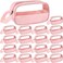 Tanlade 18 Pcs Clear Cosmetic Bags Bulk, Translucent Makeup Toiletry Bag for Women Waterproof Portable Cosmetic Bag Set Traveling Make up Organizer(Pink)