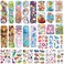 Tazimi Temporary Tattoo for kids- Kids Full Half Arm Temporary Tattoos -Marine organism Dinosaur Outer Space Race Car Fake Tattoos for Boys Girls Party Supplies