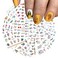 24 Sheets Flowers Nail Art Stickers, Holographic Summer Flower Leaf Water Transfer Nail Decals Design, Floral Leaves Nail Sticker Supplies for Women Manicure Decorations, Resin Nail Decal Tattoo Set