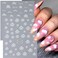 Sliver Nail Art Adhesive Sticker 3D Self-Adhesive Nail Decals Art Design Holographic White Clouds Wings Stars Nail Art Sticker Decoration for Women Manicure Tips Acrylic Nails DIY Nails Art Supplies