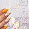 Daisy Flower Nail Art Stickers, Holographic 5D Embossed Flowers Nail Self-Adhesive Sticker Design, White Floral Leaf Engraved Nail Art Decals for Women Manicure Decorations, Blossom Transfer Decal
