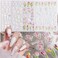 Tulip Flower Nail Art Stickers, 5D Engraved Flowers Nail Art Self-Adhesive Sticker Supplies, Spring Embossed Rose Floral Tulip Line Nail Transfer Decals for Women Girls Manicure Charms Decorations