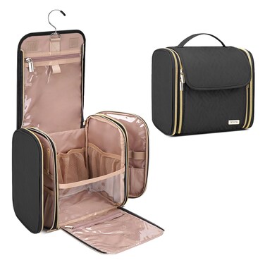Travel Toiletry Bag for Large Capacity, Portable Hanging Cosmetic Bags, Travel Essentials Organizer, Hanging Makeup Case for Accessories, Cosmetics, Toiletries
