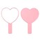 TBWHL Heart-Shaped Travel Handheld Mirror, Cosmetic Hand Mirror with Handle (Pink, 1Pack)