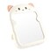 TBWHL Cute Desk Mirror Cartoon Cat Mirror for Desk, Desktop Mirror with Stand for Girls, Kids, Hanging Mirror for Bedroom, Bathroom (White Cat)