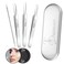 Pimple Popper Tool Kit for Acne and Pimples Popping up Acne Extraction, 4PCS Blackhead Extractor with 10X Magnifying Glass to Help Better Remove Blackheads and Pimples.