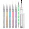 Nail Design Brushes Set,7PCS Nail Art Brushes Pens Painting Tools with Nail Liner Brush and Double-Ended Fine Gel Polish Brush Thin Builder Gel Brush for Home DIY Salon Use(7/9/11/15/20mm)