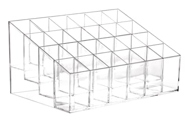 Tecbeauty Lipstick Holder, 24 Slots Clear Lipstick Organizer Acrylic Lipgloss Storage Display, Small