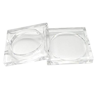 4 Pcs Transparent Empty Powder Case Refillable Cosmetic Container Jar for Makeup Shading Powder Blush Eyeshadow, 4.5g