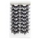 False Eyelashes 25MM Mink Lashes Strip Long Big Thick Fake Eyelashes Wispy Fluffy Halloween Eyelashes Pack 8 Pairs
