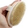 Dry Brushing Body Brush, Body Skin Exfoliator Scrubber, for Skin Dry Brushing Massage, Lymphatic Drainage &amp; Blood Circulation Improvement, Medium Strength (Boar Bristle and Wooden Handle)