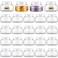 Tessco 24 Pack Plastic Jars with Lids Labels Empty Clear Plastic Jars Round Refillable Cosmetic Containers Body Butter Containers Bulk Sugar Scrub Bottle for Make Up(8 oz,White)