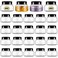 Tessco 24 Pack Plastic Jars with Lids Labels Empty Clear Plastic Jars Round Refillable Cosmetic Containers Body Butter Containers Bulk Sugar Scrub Bottle for Make Up (8 oz,Clear, Black)
