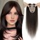 Human Hair Topper for Women No Bangs 100% Remy Hair Toppers for Women 12 Inch Human Hair Toppers for Thin Hair 150% Density Toppers Hair Pieces for Women Natural Black