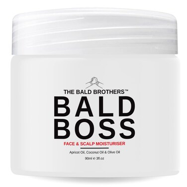 The Bald Brothers Bald Head Care with Apricot Seed Oil   Face &amp; Scalp Moisturizer   Protects, Hydrates, Vegan, No Grease, Matte   Bald Head Moisturizer   No Fragrance   90 Day Supply   3oz