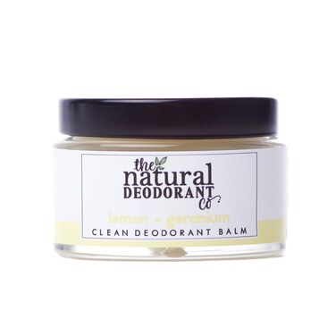 The Natural Deodorant Co, Clean Deodorant Balm Lemon &amp; Geranium 55g, Aluminium Free, Plastic Free, All Day Protection