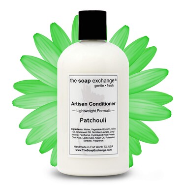 Hair Conditioner - Patchouli Scent - Hand Crafted 12 fl oz / 354 ml Natural Artisan Hair Care, Sulfate &amp; Paraben Free, Nourish, Moisturize, &amp; Protect. Made in the USA.