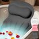 Bath Pillows for Tub, Bath Pillow Luxury Bathtub Pillow for Head and Neck Support, Soft 4D Silicone Bath Tub Pillow with 35 Non Slip Suction Cups, Bath Accessories Spa Gifts for Women Men, Gray