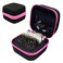 81 Holes Nail Drill Bit Holder, (ONLY CASE) Nail Bits Display Organizer Container, Dustproof Portable Organizer Storage Bag, Efile Nail Bits Professional Manicure Tools, for Manicure Tools (Pink)