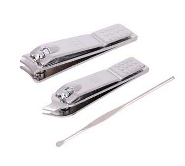 Three Seven Stainless Steel 3pc Nail Clipper Set (Silver)