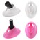 TIESOME 4pc Rubber Nail Polish Holder, SoftPink/WhiteStand, Anti-Spill, Organizer, Professional