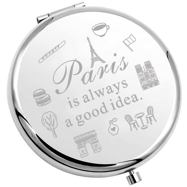 TIIMG France Paris Travelers Gifts Paris is Always A Good Idea Compact Mirror for Paris Lover (Paris is Always)