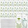 50 Pcs Moist Towelettes Individually Wrapped Scented Disposable Face Towels Essential Oil Infused Moist Terry Cotton Towel for Use Hot or Cold Travel Body Spa (Mint, Eucalyptus Leaves)