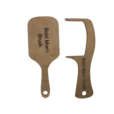 2pcs Bald Man&rsquo;s Comb, Funny Bald Man&rsquo;s Comb and Brush Bald Comb Joke Bald Mans Brush Hairless Combing Tool Funny Gifts for Bald Men Birthday Party Favors