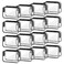 TISRATOK 16 PCS Clear Makeup Bag, Travel Essentials Toiletry Bag, Transparent PVC Cosmetic Organizer Toy-Lego Barbie Storage Pouch for Women Men- Black,Medium