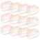 TISRATOK 12 PCS Clear Makeup Bag for Women with Zipper, TSA Approved Toiletry Pouch, Cosmetic Bag Bulk for Travel Organizer Essentials -Orange-pink, Small