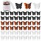 TIWEIO 50Pcs Butterfly Hair Clips Mini Cute Hair Styling Accessories Clips for Hair 90s Women Girls with Box Package, 3 Colors