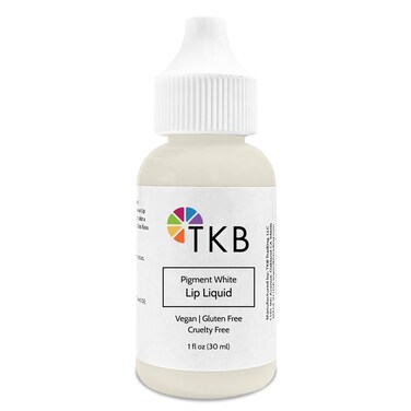TKB Lip Liquid Color Liquid Lip Color for TKB Gloss Base, DIY Lip Gloss, Pigmented Lip Gloss and Lipstick Colorant, Made in USA (1floz (30ml), Pigment White)
