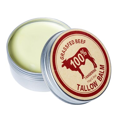 Beef Tallow Balm,Tallow Balm 100% Grass Fed Beef Tallow for Skin(70g/2.5oz), Beef Tallow for Skin Full Body