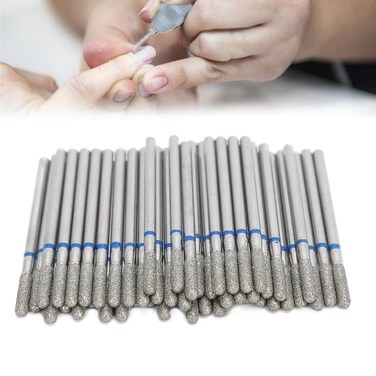 50pcs Nail Drill Bits, Nail Cutter Drill Bit for Manicure Gel Nails Cuticle Polishing Bit Nails Manicure Pedicure Drill Tool Kit Polishing File Grinding Heads Tools for Nail Salon (M-41.25)