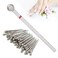 50pcs Nail Cutter Drill Bit for Manicure, Spherical Nail Drill Bits Nail File Bits for Gel Nails Cuticles Dead Skin Removal Nail Polishing Grinding Head Accessory Manicure Drill Set(5.0mm)