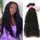 Deep Wave Bundles 12A Brazilian Deep Wave Human Hair Bundles 16 18 20 Inch 100% Unprocessed Virgin Wet and Wavy Weave 3 Bundles Double Weft Curly Bundles Human Hair Extensions for Black Women