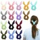 Satin Scrunchies 15PCS Satin Hair Tie Bow Scrunchies Small Scrunchies Silk Ponytail Holders Thin Scrunchies Hair Accessories for Women Girls Elastic Ropes Ponytail Holder (Multicolor)