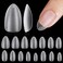 TOMICCA Almond Nail Tips - Short Soft Gel Nail Tips, Full Coverage Almond Shape Nail Tips, Nail Extension Tips for Acrylic Nails Professional