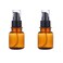 2PCS 80ml/2.7oz Empty Amber Plastic Lotion Pump Bottles Refillable Travel Sample Cosmetic Makeup Facial Cream Facial Remover Oil Container Storage Dispenser Vial Jar for Essence Serums Toiletries