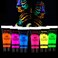 Depvision Glow in the Dark UV Face and Body Paint 6*10ml Neon Blacklight 0.34oz Reactive Fluorescent for Christmas Halloween Party Non-toxic