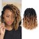 Toyotress Passion Locs Crochet Hair - 14 Inch 8 Packs Ombre Brown Blonde Faux Locs Crochet Hair Curly Ends, Curly Locs Pre-Looped Synthetic Braiding Hair Extensions (14 Inch, OT30/27)