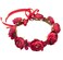Floral Garland Crown Women Flower Headband Hair Wreath Floral Headpiece Halo Cosplay Halloween Bridal Wedding Photo Props Renaissance Party Prom Red