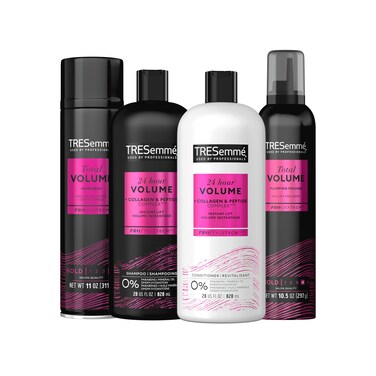TRESemm&eacute; Shampoo, Conditioner, Hairspray, &amp; Styler Volume Hair Kit Formulated with Pro Style Technology&trade; 4 Pack