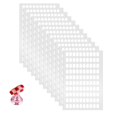 1200 Pcs False Tip Double Sided Adhesive Tapes Nail Art Display Tapes Double Sided Tapes Pre-cut Nail Display Strips for Nail Art Holder Nail Display Book