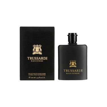 Trussardi   Black Extreme   Eau de Toilette   Spray for Men   Leather Scent   3.4 oz