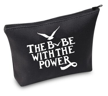 TSOTMO Movie Merchandise BAG THE BABE WITH THE POWER Inspired By Movie Cosmetic Bag For Fans Galentine's Gift Feminist Makeup Bag (Power BLK)